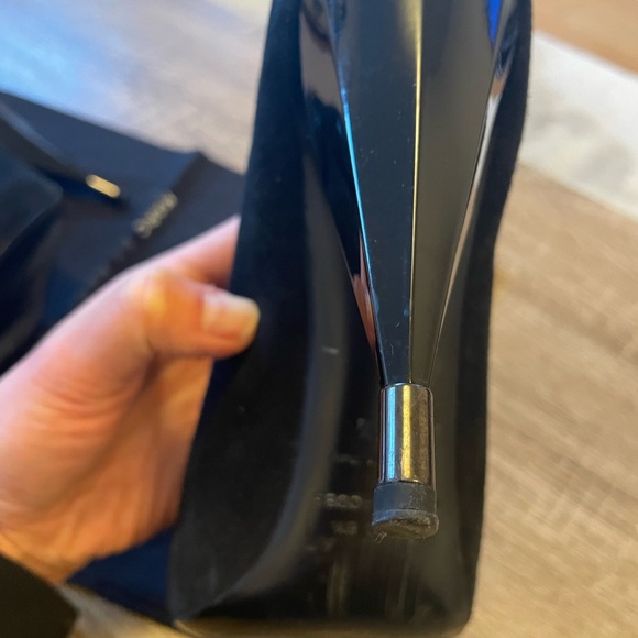 MARC JACOBS Suede Ankle Booties in Black Italy 37.5 US 7.5 - Picture 5 of 9